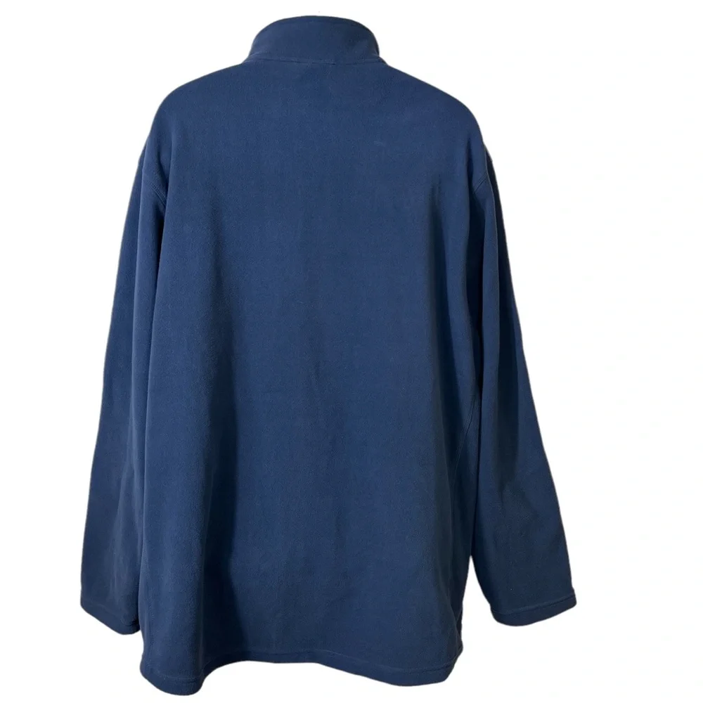 Lands End Blue 1/4 Zip Fleece Pullover Mens 3XL‎ Tall